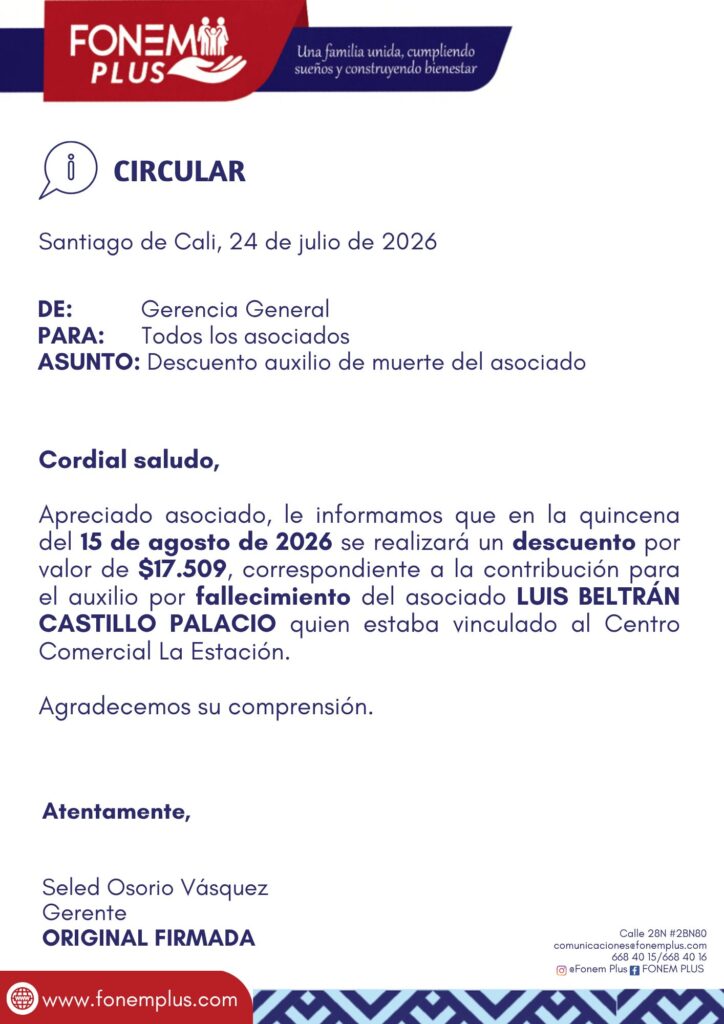 CONTR. AUXILIO MUERTE ASOCIADO
