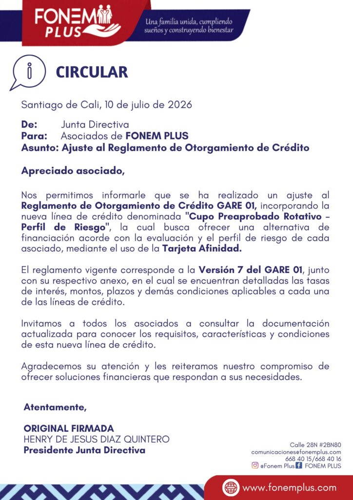 REGLAMENTO CREDITOS