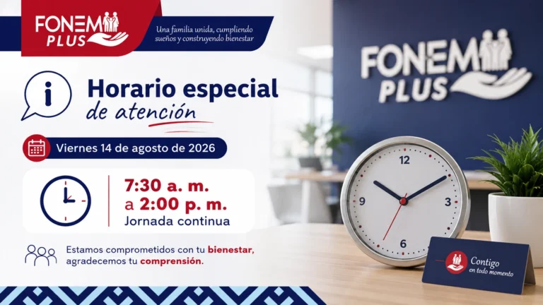 ¡Atención! Este viernes tendremos un horario especial”