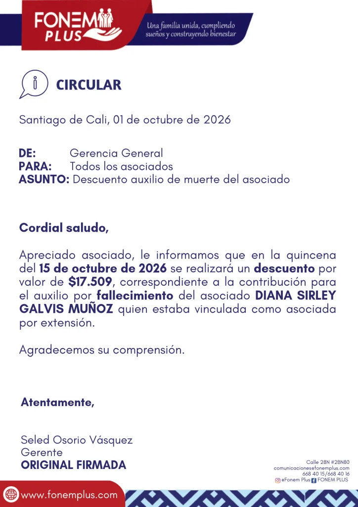 202610 Fallecimiento